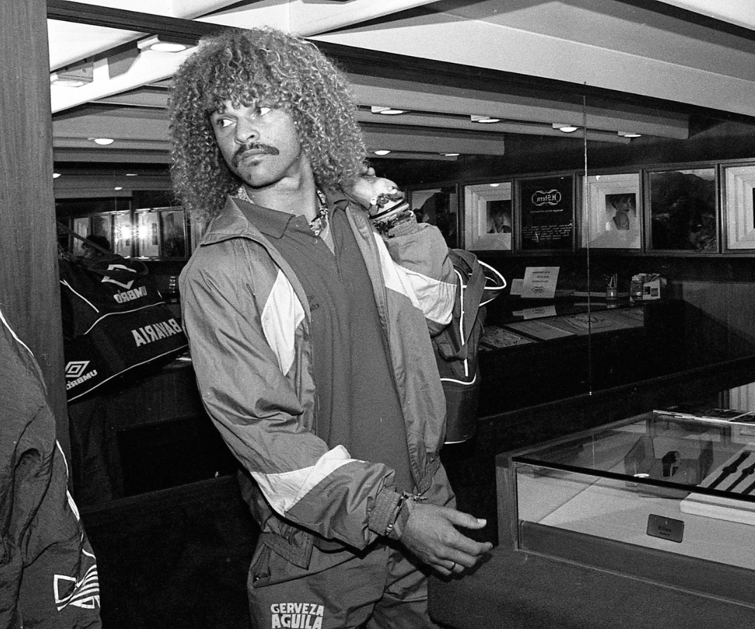 El ‘Pibe’ Valderrama, capitán de la Selección Colombia en la victoria 5-0 frente a Argentina en 1995.