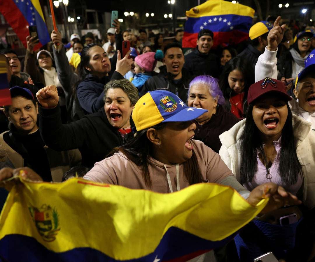 Manifestantes venezolanos en Chile protestan por la falta de garantías para el voto