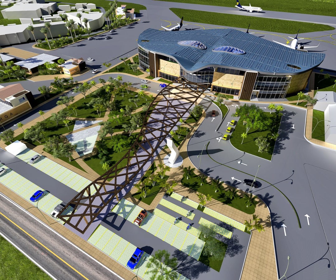 Aspecto de cómo se vería el nuevo aeropuerto de San Andrés, según el proyecto de la ANI