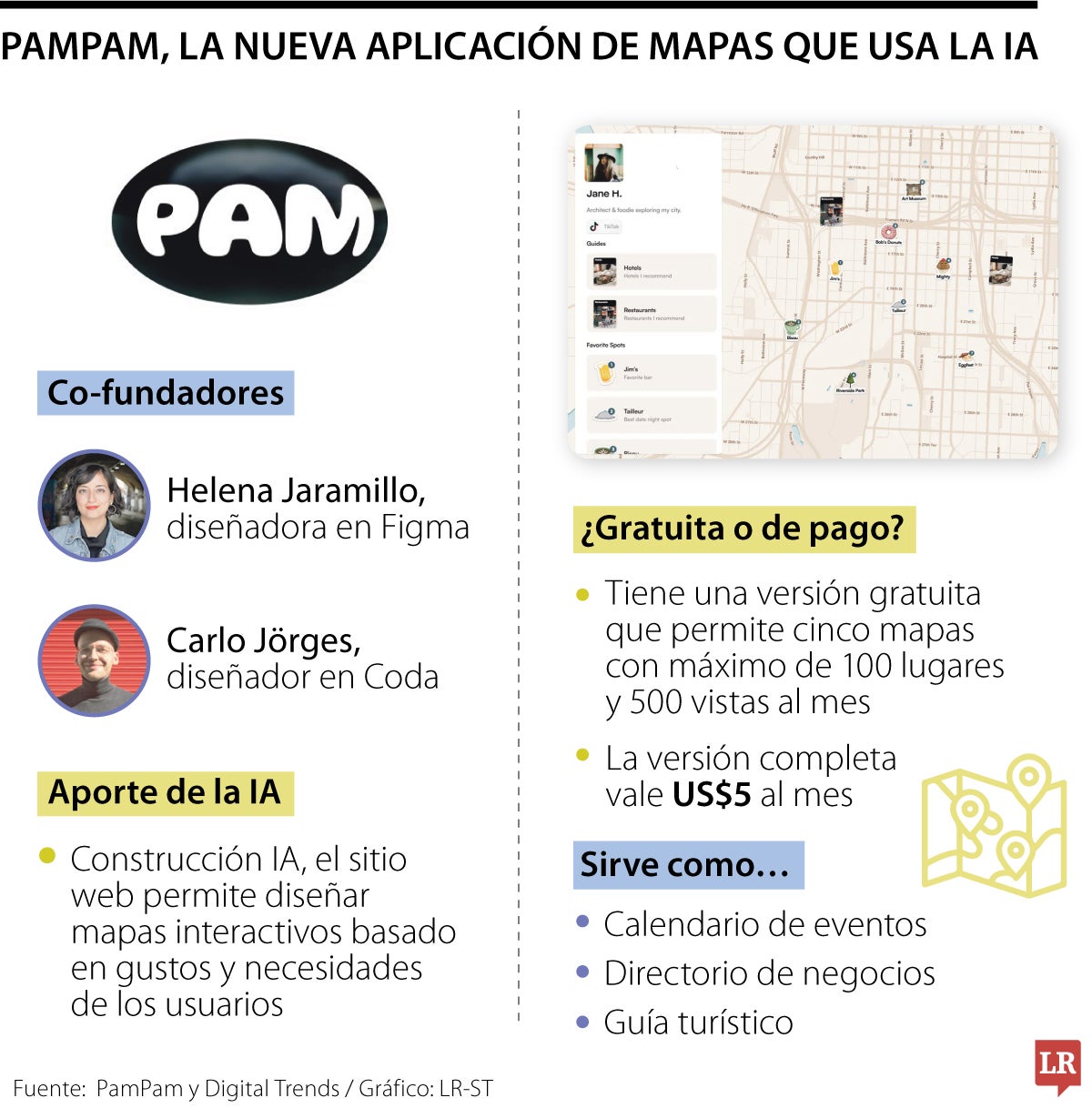 PamPam, la aplicación de mapas que utiliza inteligencia artificial