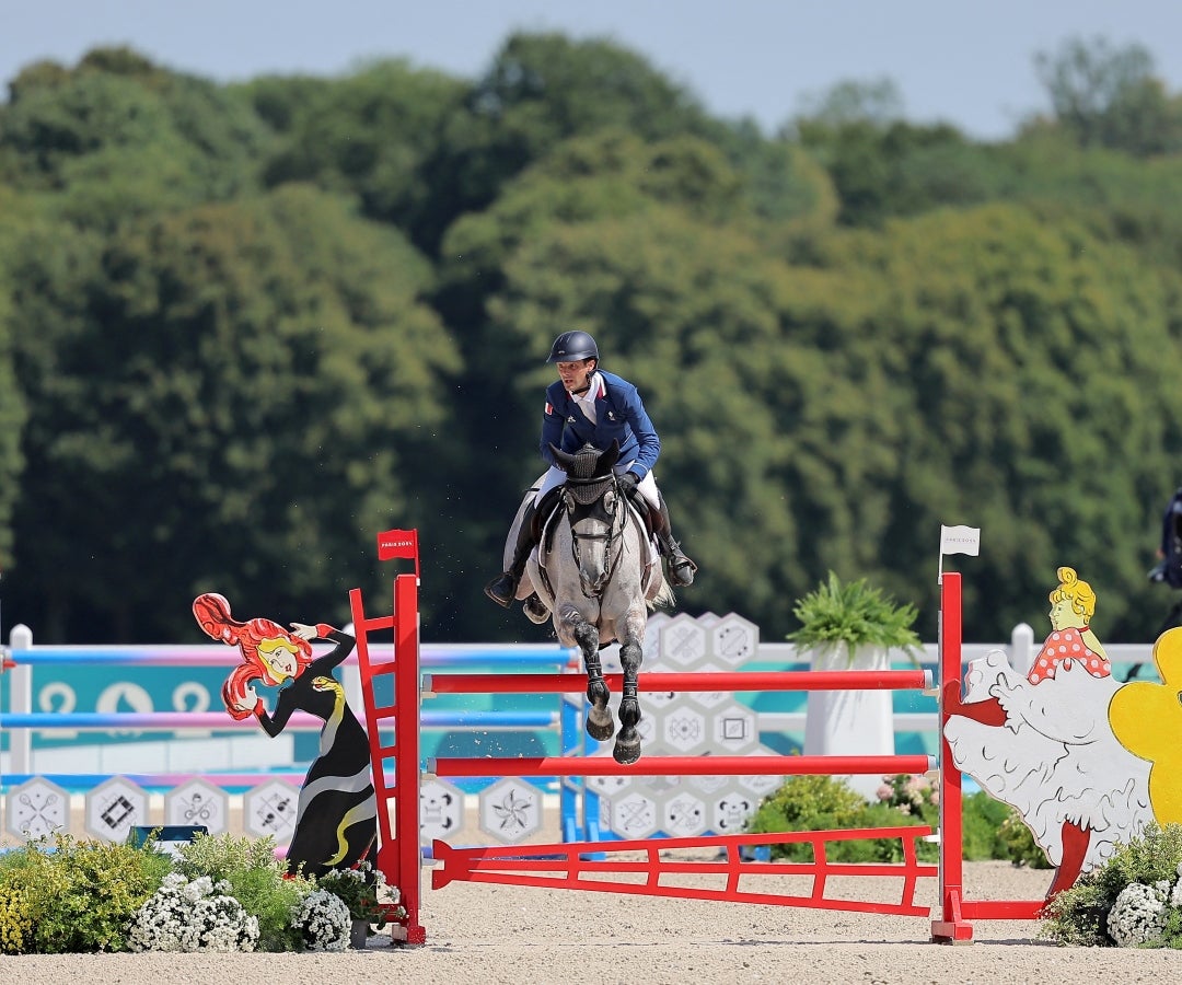 Nicolas Touzaint con su caballo Diabolo Menthe