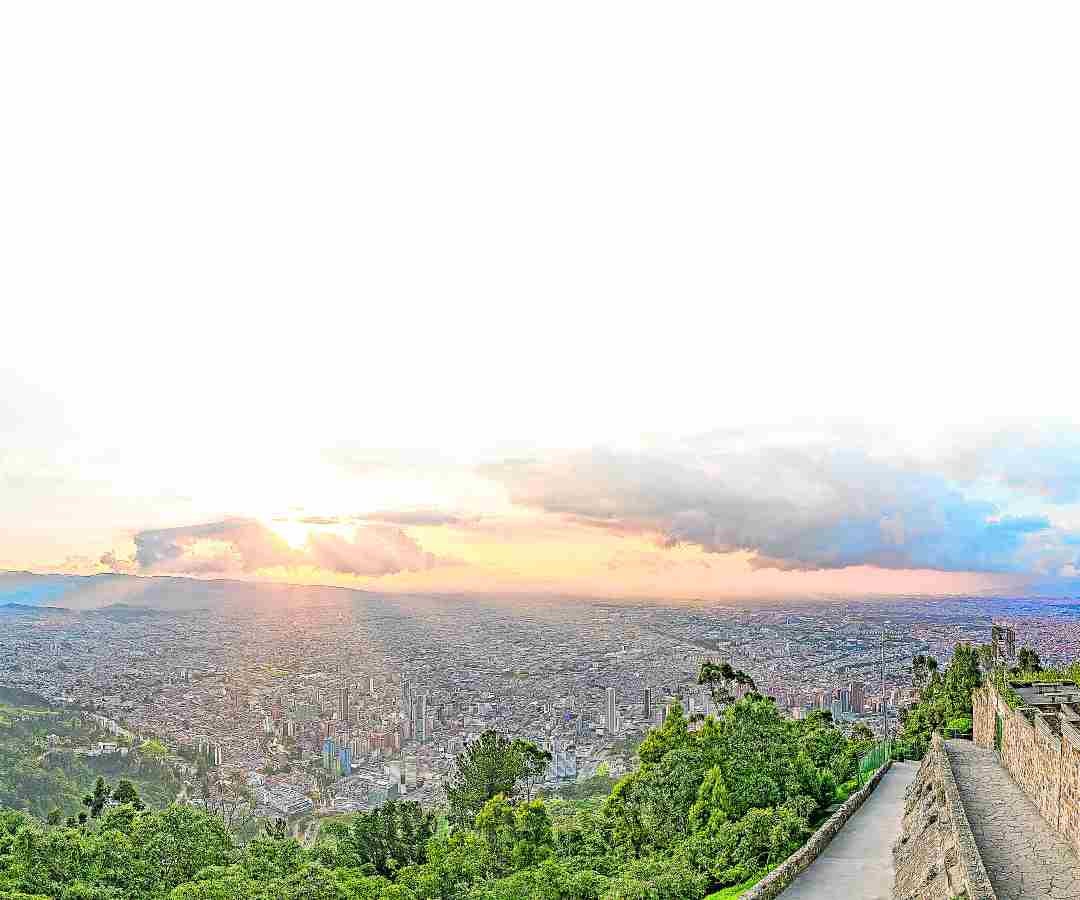 Vista panorámica de Bogotá desde el Monserrate