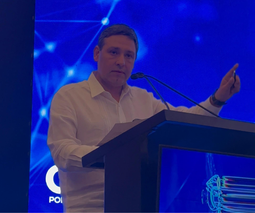 Mauricio Lizcano, ministro de las TIC, durante el cierre de la Cumbre Ministerial Latinoamericana y del Caribe ColombIA