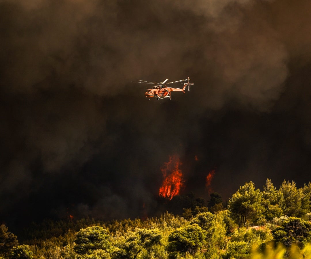 Incendio en Atenas, Grecia