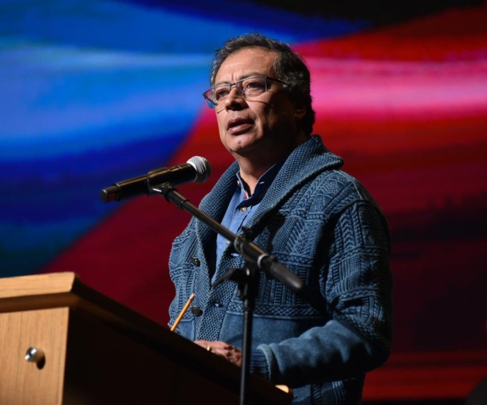 Gustavo Petro durante la Asamblea II de la Colombia Humana