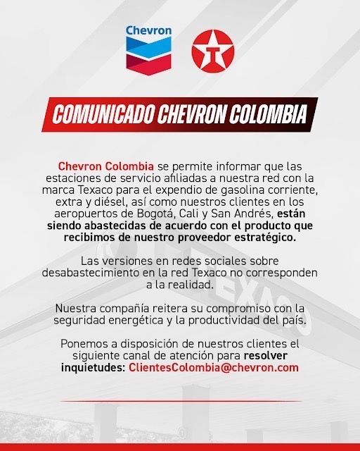 Comunicado de Chevron Colombia