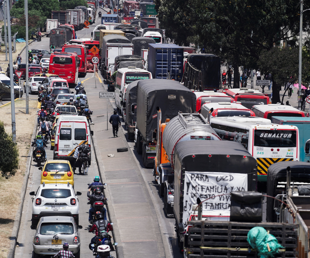 Paro camionero en Bogotá