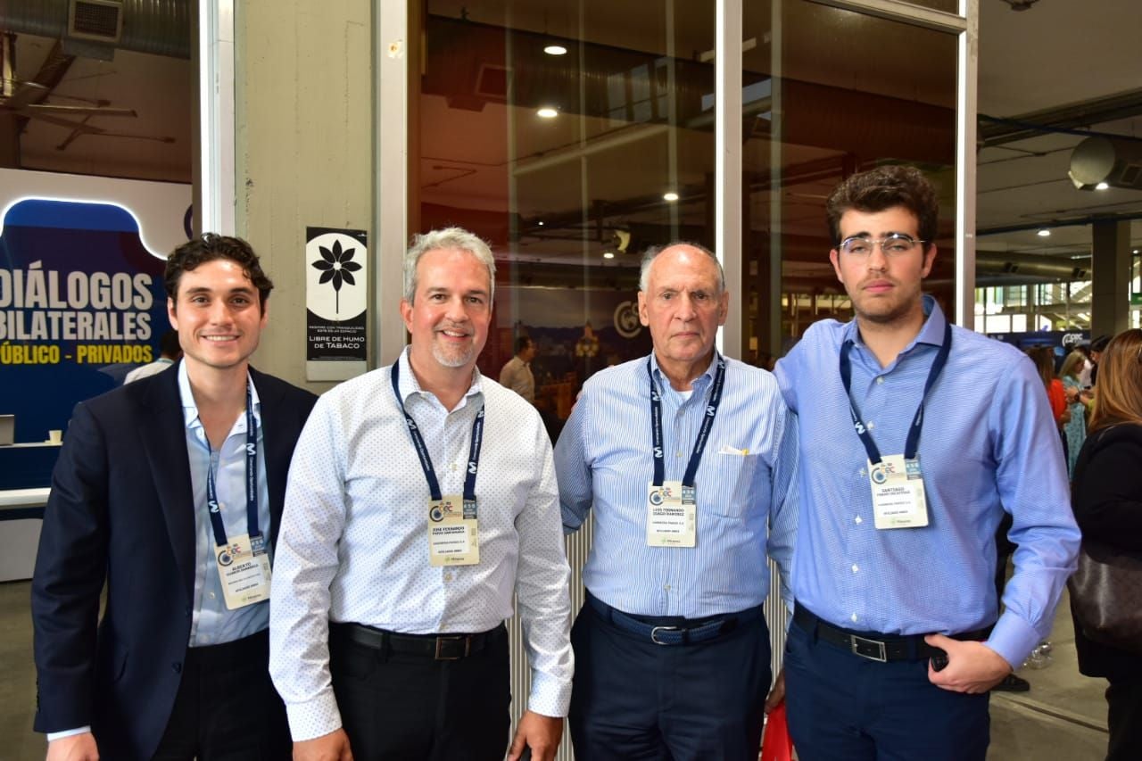 Alberto Guarín, de Molinos del Atlántico; en compañía de José Fernando Pardo, Luis Fernando Diago y Santiago Pardo de Harinera Pardo.