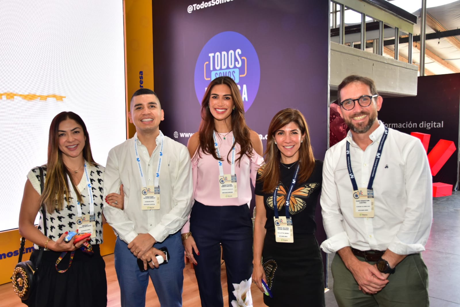 Natali Benítez, de Grupo Ethuss; Jonathan Malagón, pte. Asobancaria; Saray Robayo, representante; María Juliana Ospina, de Collective Mining; y Juan Sebastián Castro, presidente de Termium.