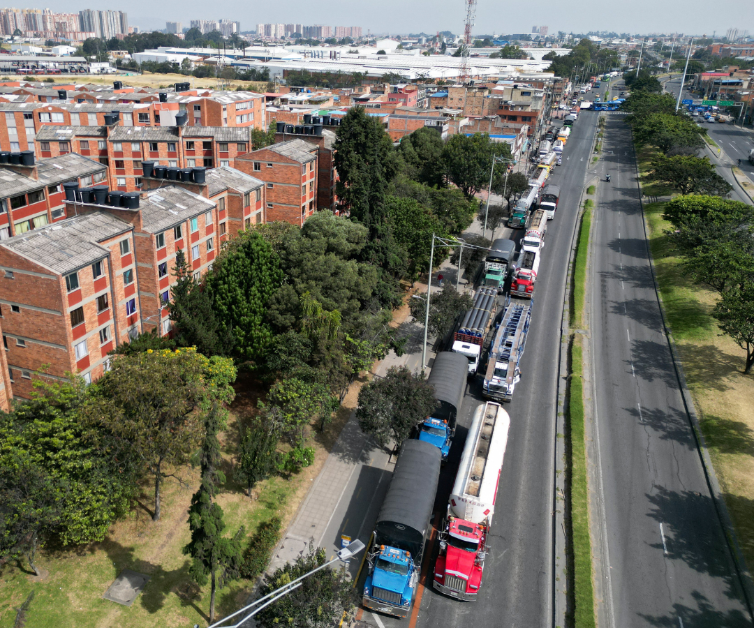 Paro camionero en Bogotá