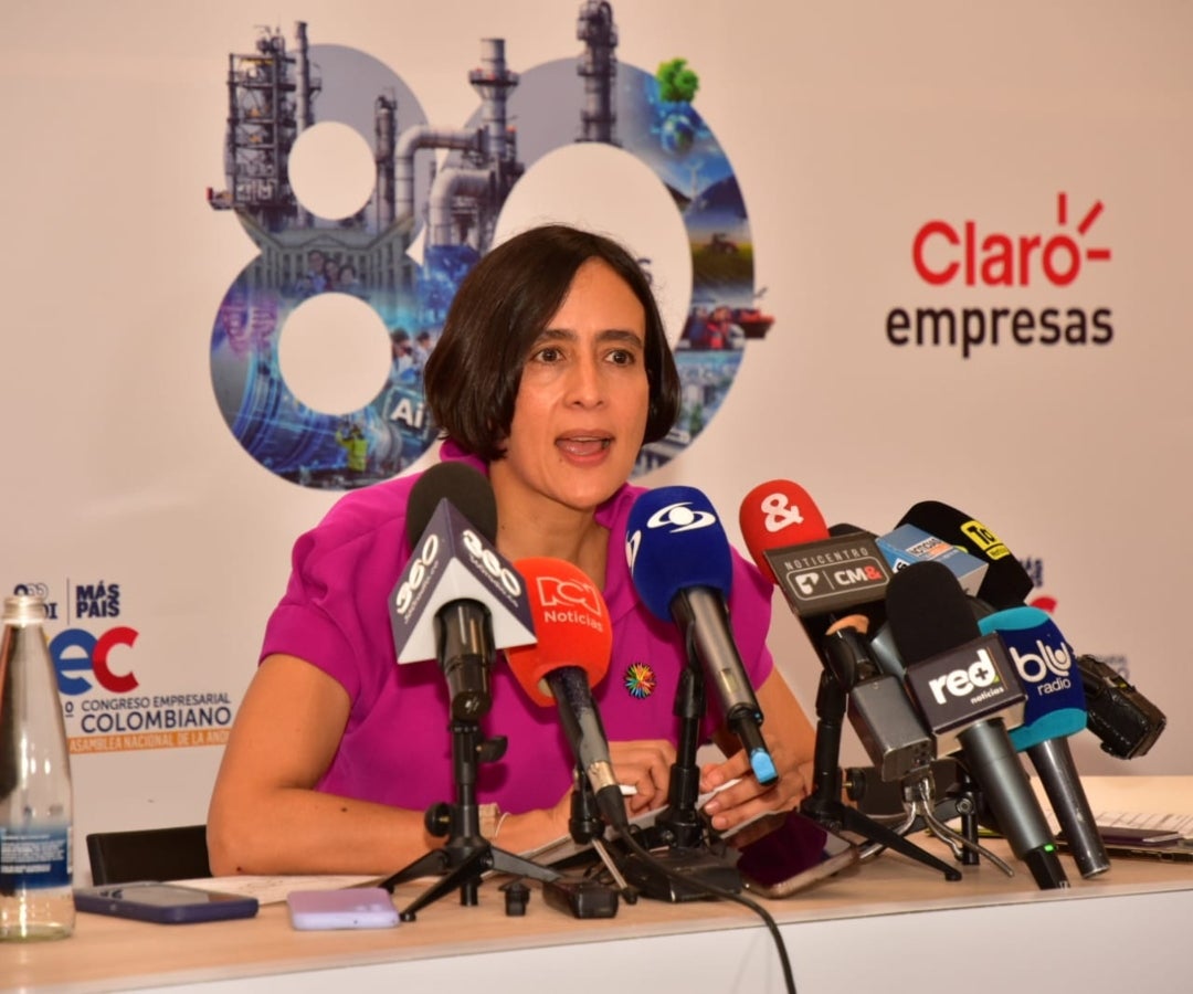 La ministra de Ambiente y Desarrollo Sostenible, Susana Muhamad, durante el Congreso de la Andi