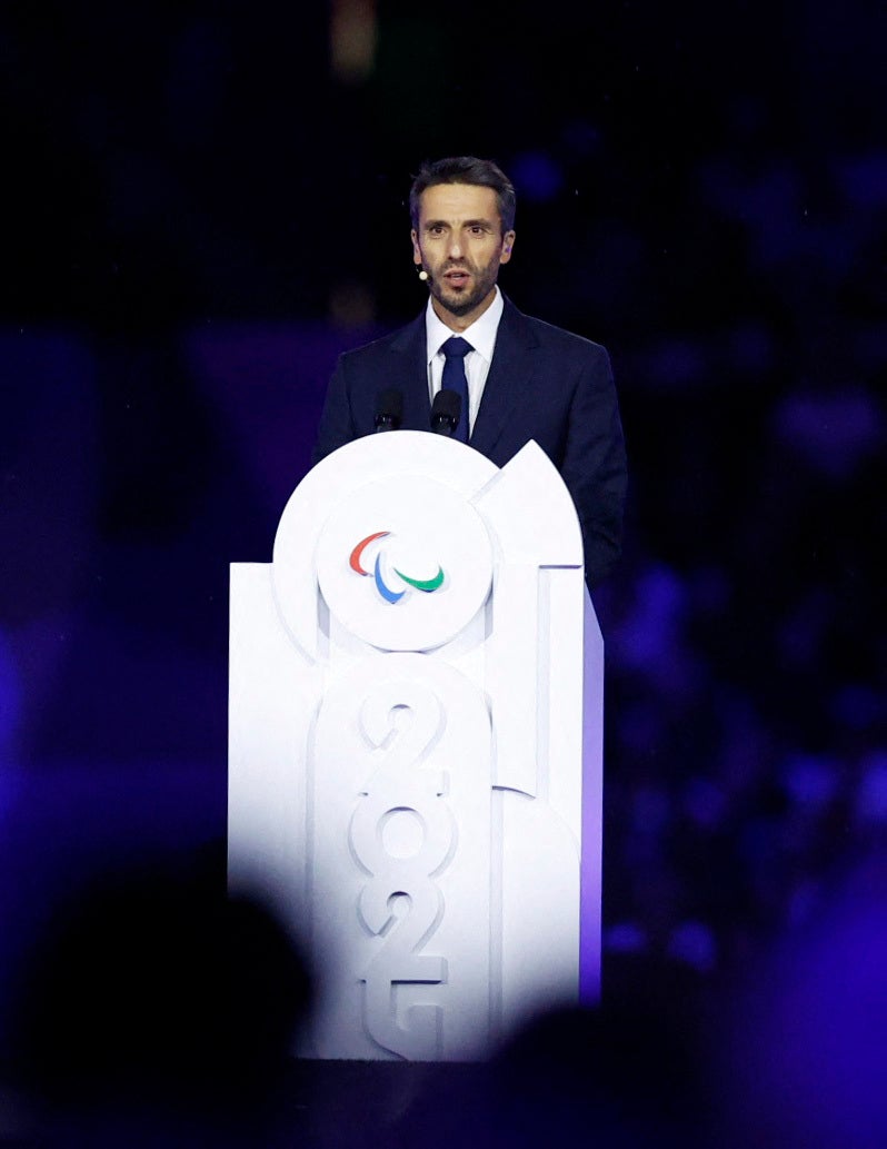 Tony Estanguet en el discurso de cierre