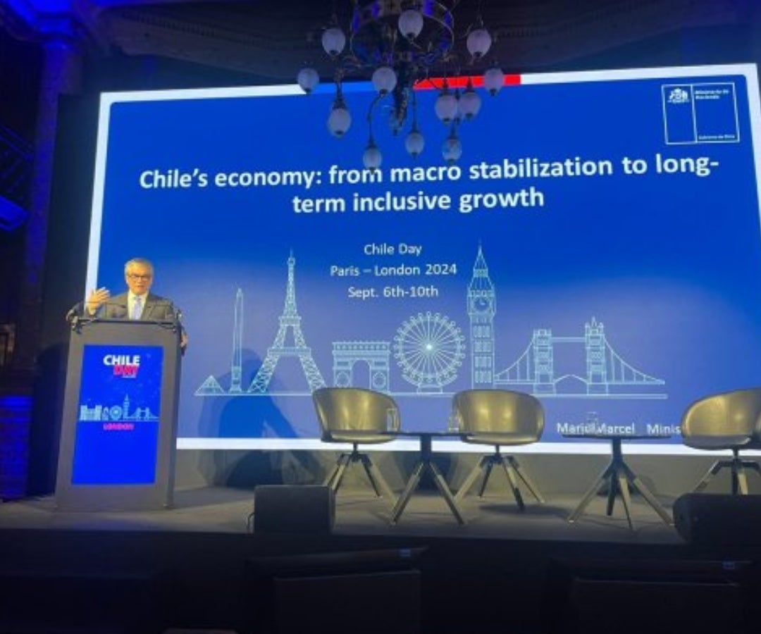 Ministro de Hacienda, Mario Marcel en la jornada del Chile Day en Londres