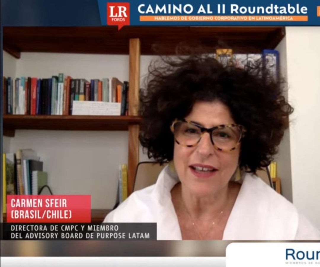 Carmen Sfeir, directora de Cmpc y miembro del advisory board de Purpose Latam