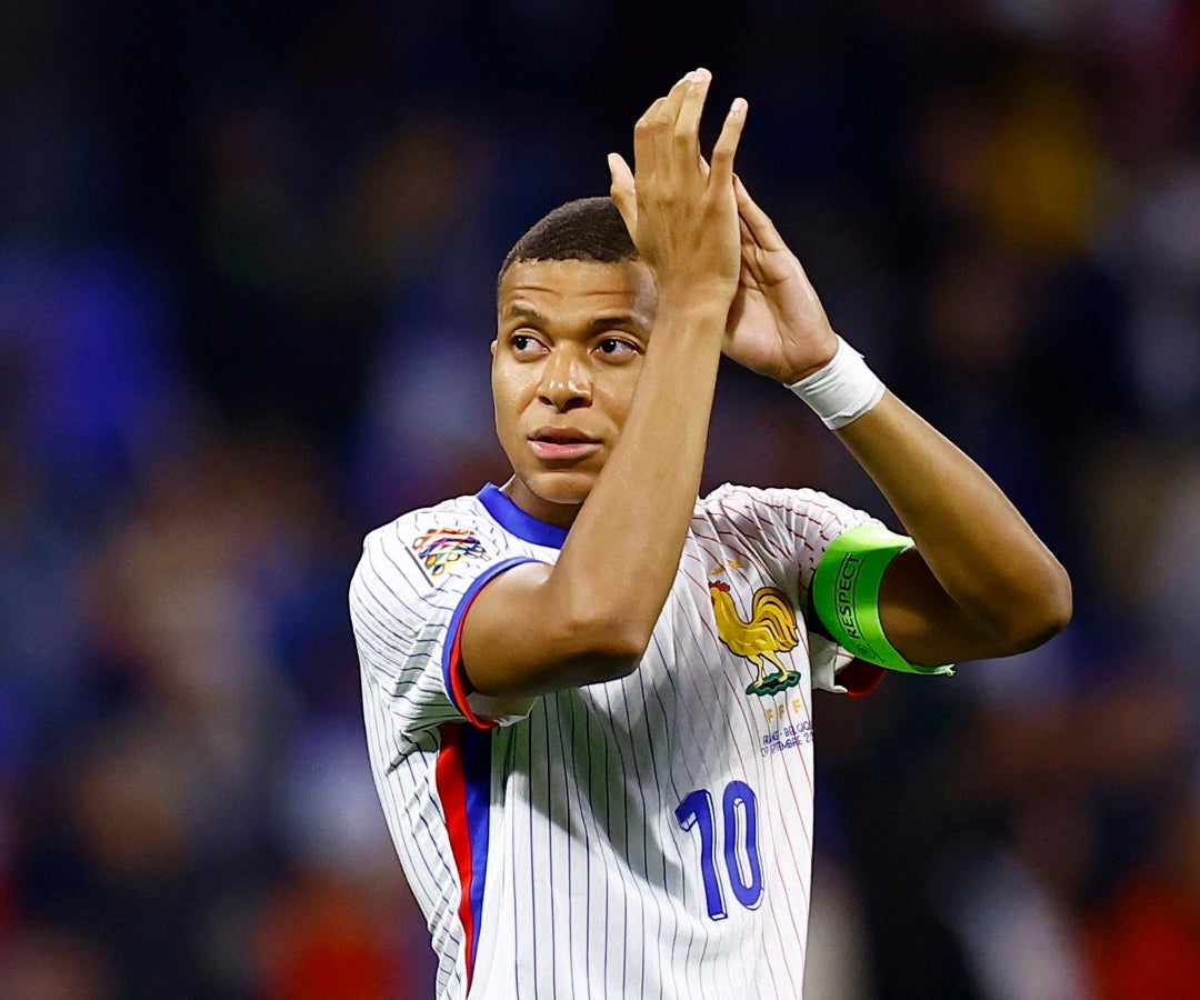 El jugador de fútbol francés Kylian Mbappé