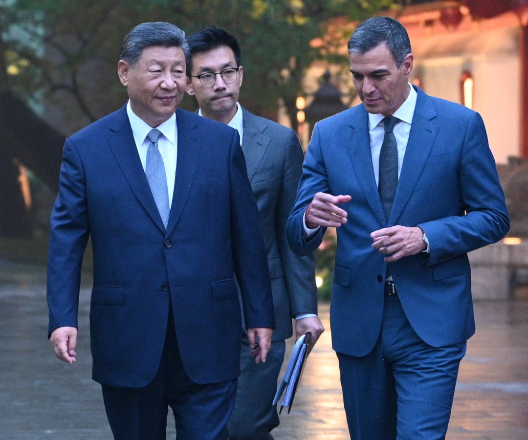 Xi Jinping y Pedro Sánchez