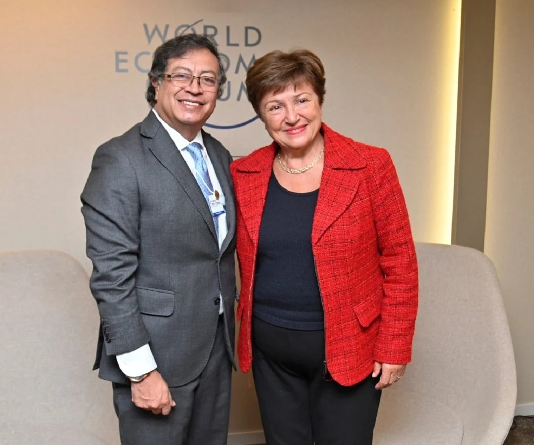 El presidente Gustavo Petro se reunió con Kristalina Georgieva, la directora del FMI