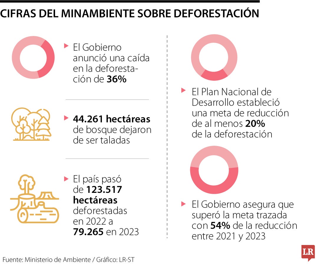 Cifras del Ministerio de Ambiente sobre la deforestación