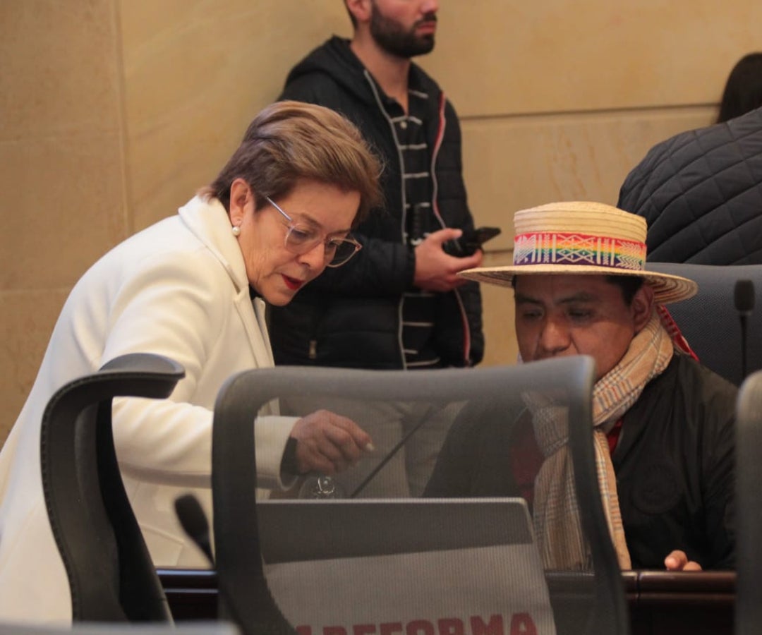 La ministra de Trabajo, Gloria Inés Ramírez, en el debate de la reforma laboral