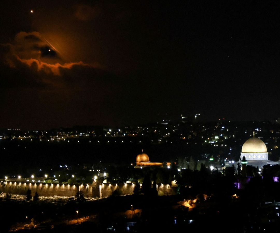 Jerusalén después de que Irán disparó misiles balísticos