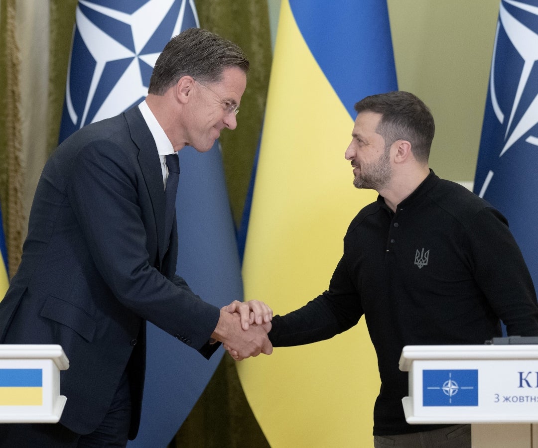 Mark Rutte y Volodymyr Zelenskiy