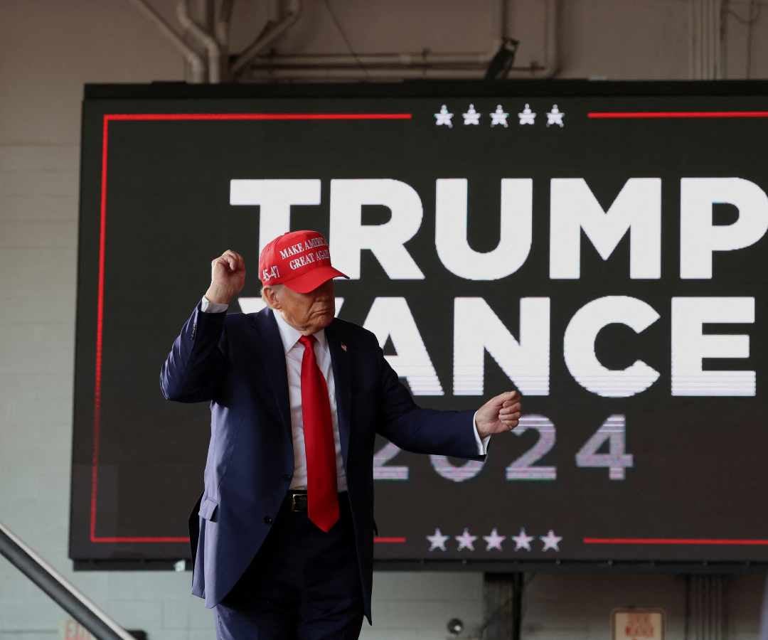 Donald Trump, candidato republicano durante un evento de campaña