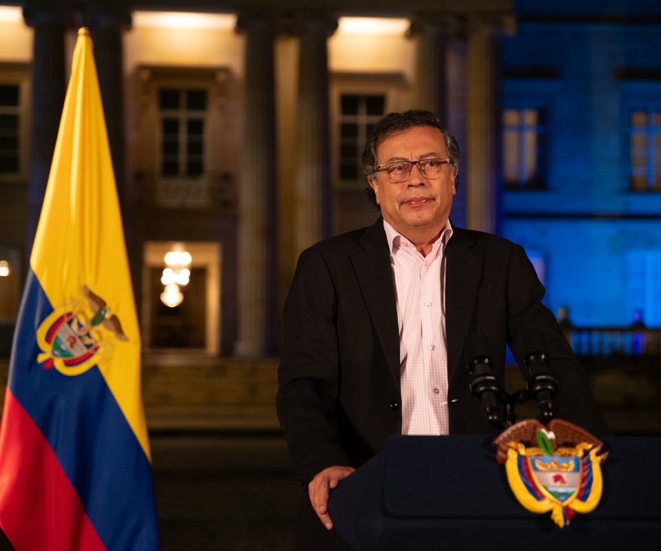 El presidente Gustavo Petro en su alocución del martes 8 de octubre de 2024.