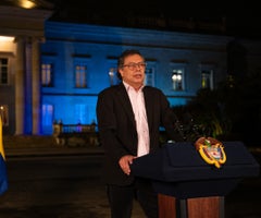 Gustavo Petro en su alocución del martes 8 de octubre de 2024 sobre la investigación del CNE. Gustavo Petro en su alocución del martes 8 de octubre de 2024 sobre la investigación del CNE.