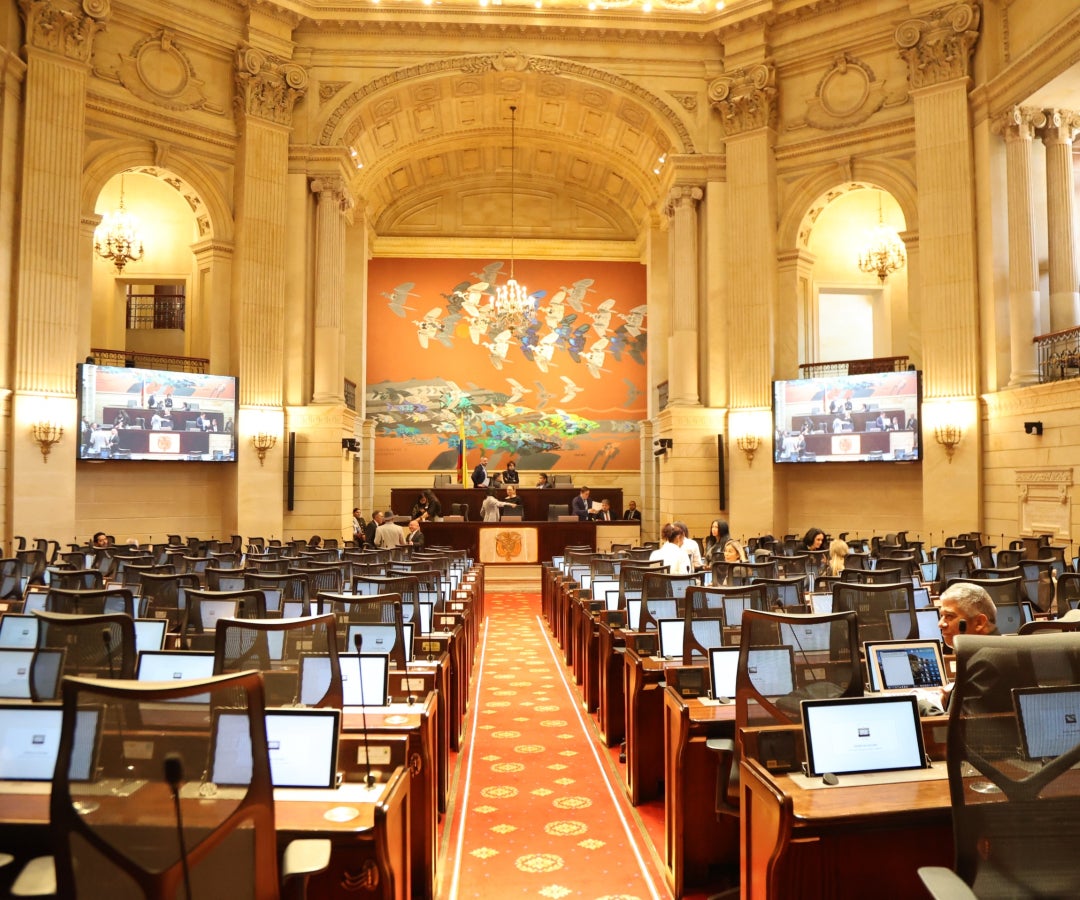 Vista general del reciento de la plenaria de la Cámara de Representantes