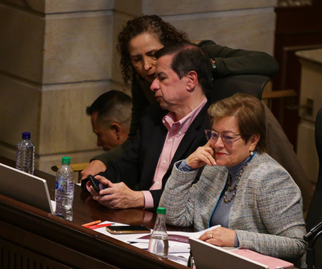 La ministra de Trabajo, Gloria Inés Ramírez, en la discusión de la reforma laboral este miércoles