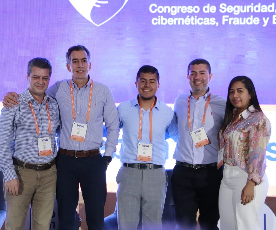 Andrés Duque, presidente de Redeban; Jorge Iván Otalvaro, COO de Nequi; Sergio Niño, Master Product Owner de dale!; Carlos Espinosa, líder de operaciones y servicio de Daviplata y Jakeline Fontalvo, CRO de Movii