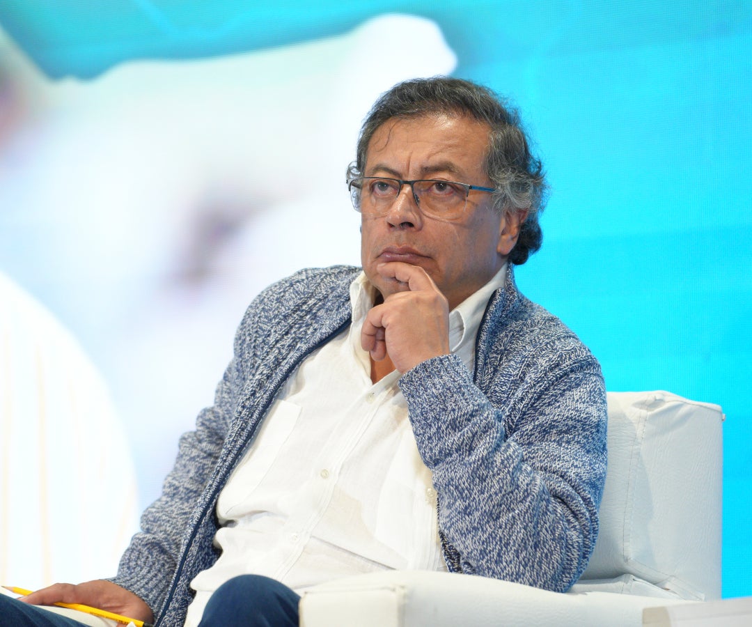 El presidente Gustavo Petro en una alocución oficial