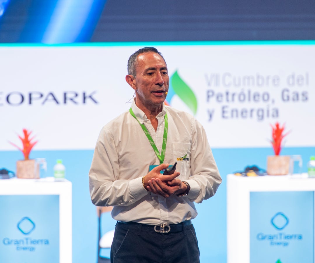 Ricardo Roa, presidente de Ecopetrol, en una conferencia pública