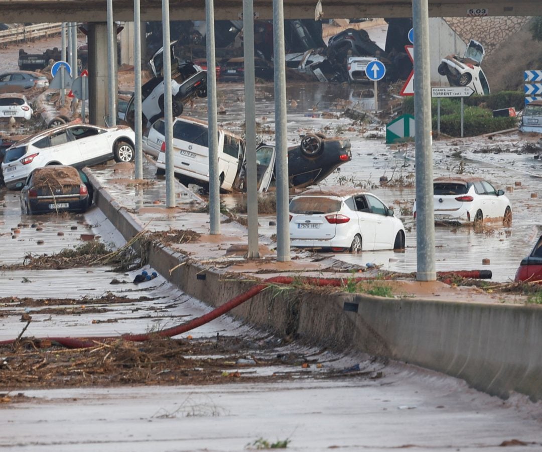 Consecuencias de las inundaciones en las afueras de Valencia