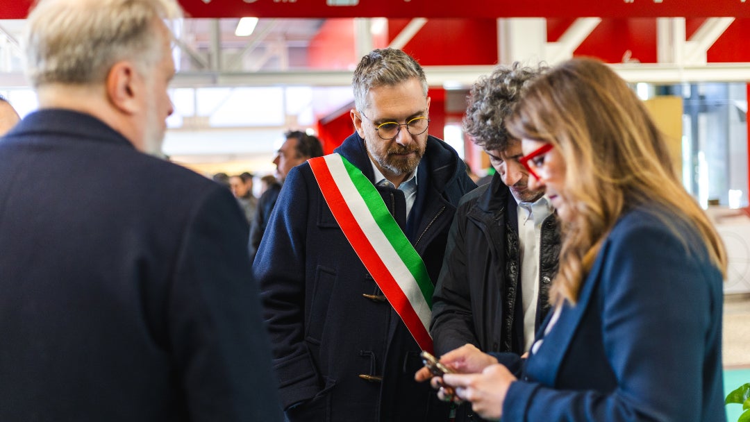 Matteo Lepore, alcalde de Bolonia, en la feria Eima 2024