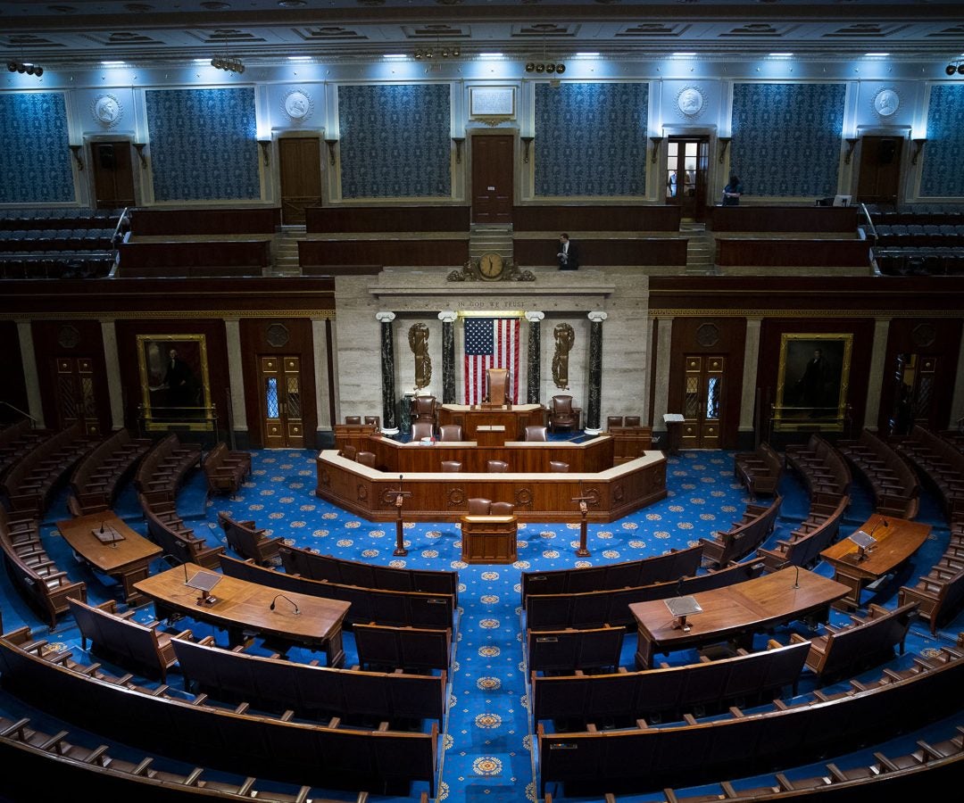 La Cámara de Representantes en el Capitolio de Estados Unidos