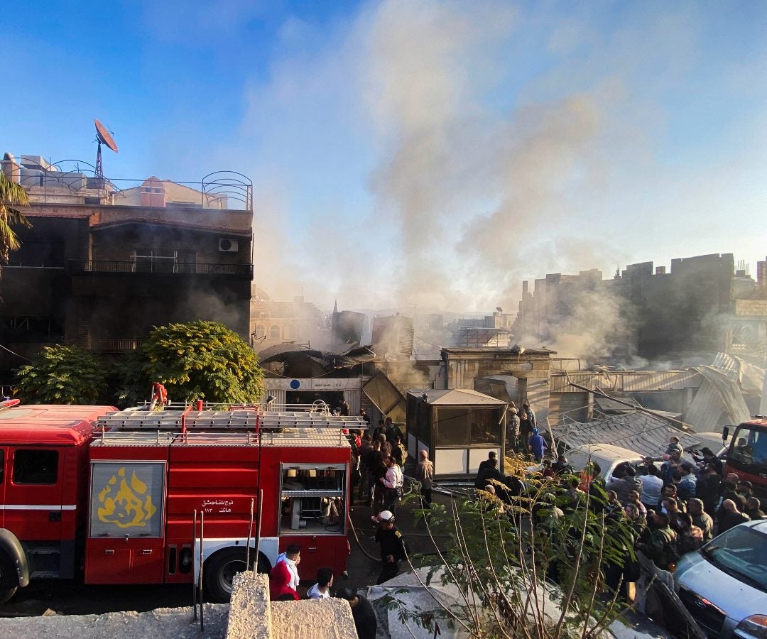 Ataque israelí en Damasco suburbio de Mazzeh