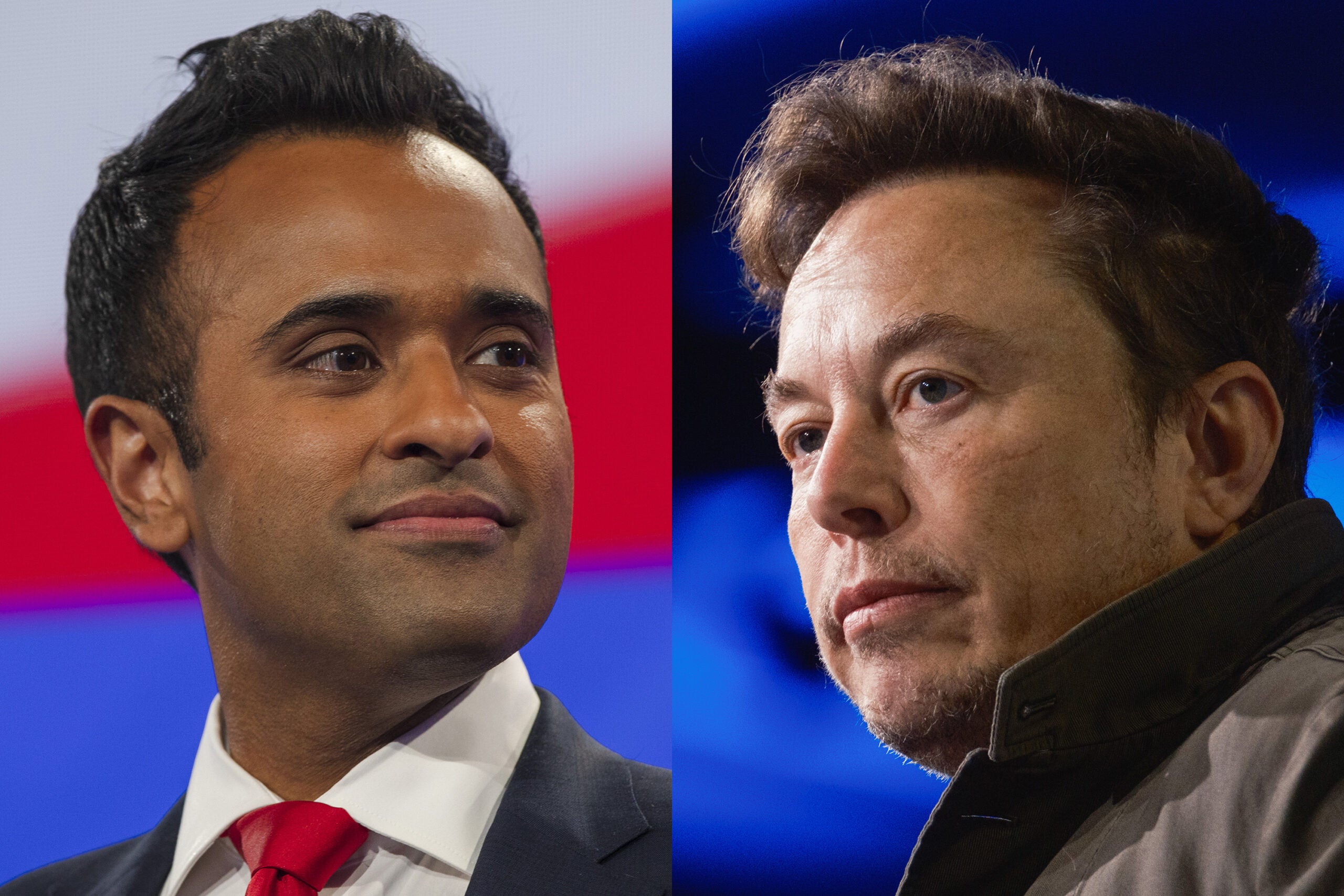 Elon Musk y Vivek Ramaswamy, eficiencia gubernamental