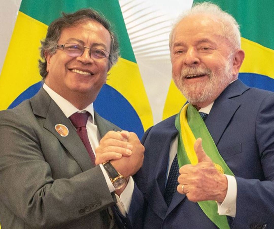 Los presidentes de Colombia, Gustavo Petro ,y de Brasil, Lula Da Silva