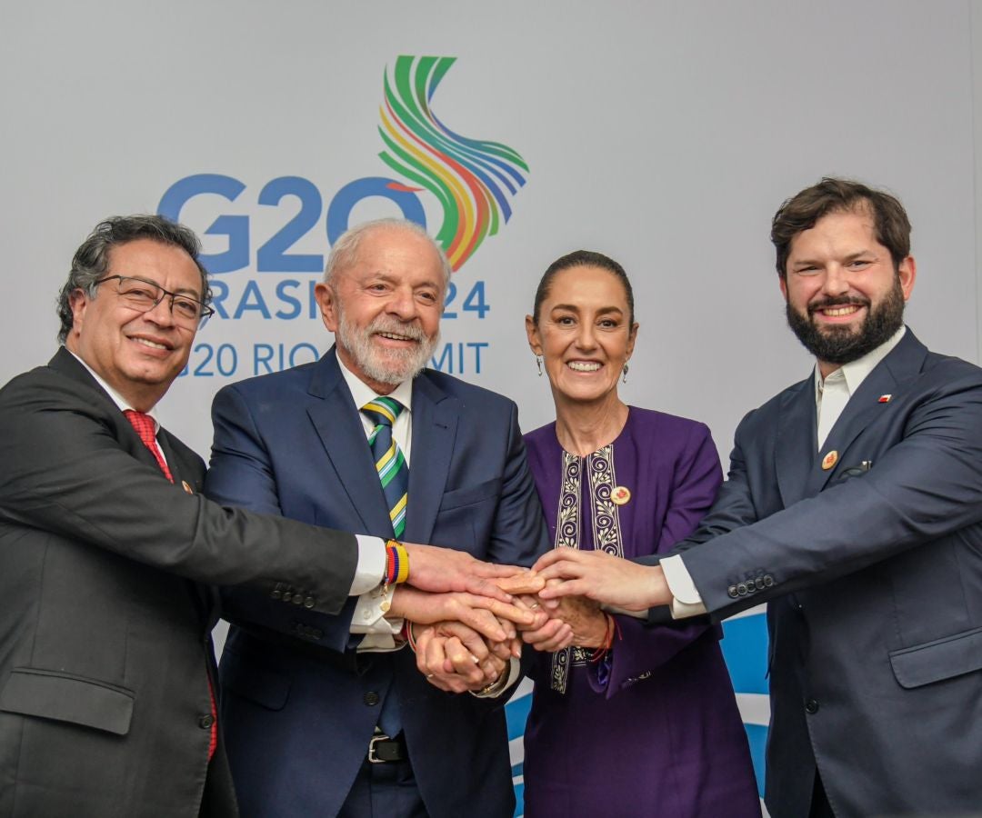 Gustavo Petro, Lula da Silva, Claudia Sheinbaum y Gabriel Boric