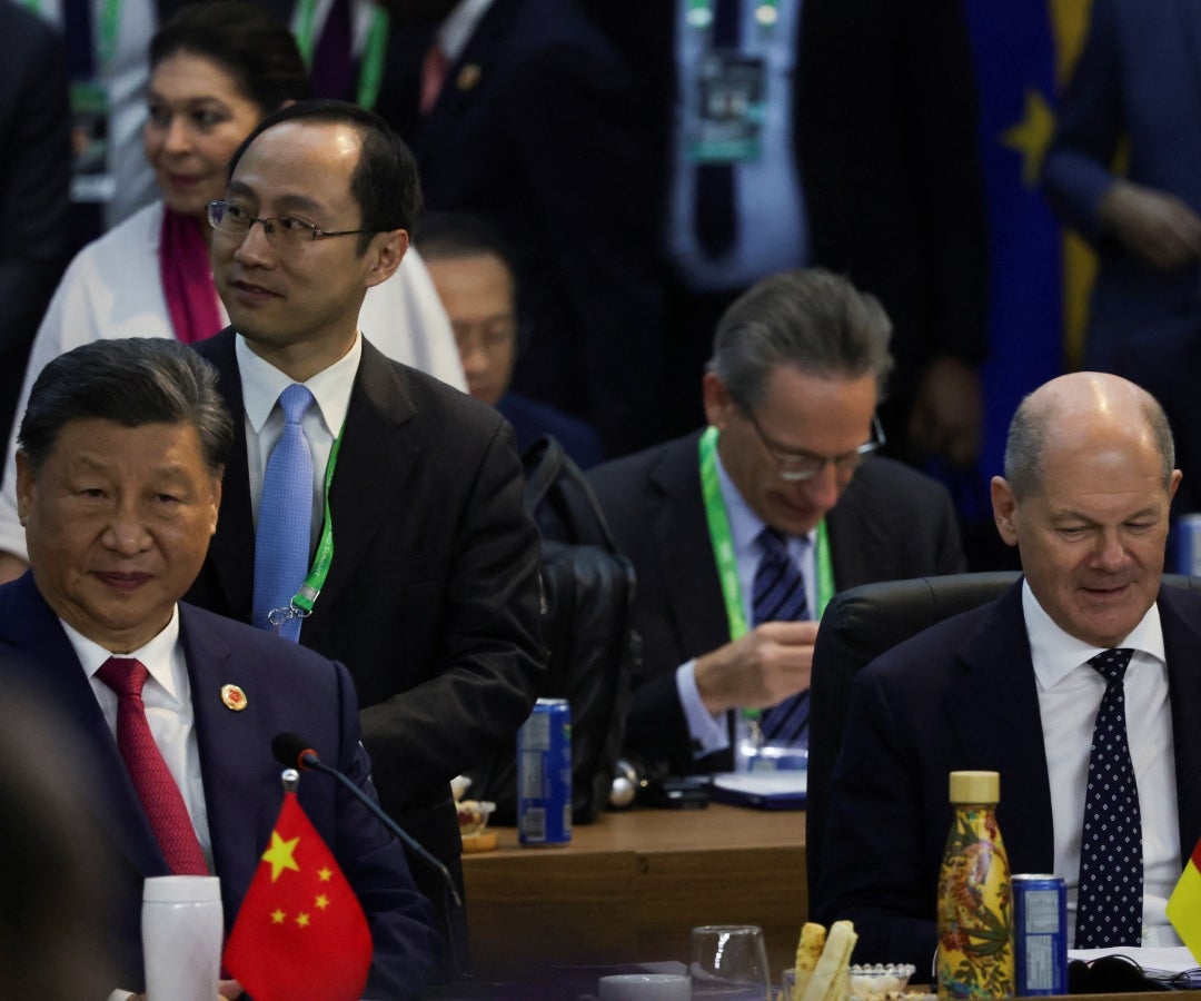 El presidente de China, Xi Jinping, y el canciller alemán, Olaf Scholz