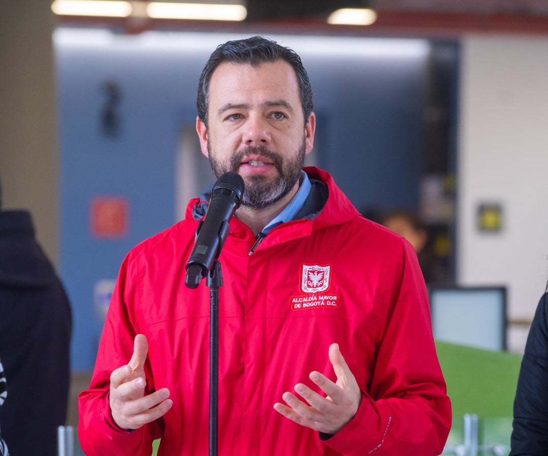 Alcalde de Bogotá, Carlos Fernando Galán, en rueda de prensa