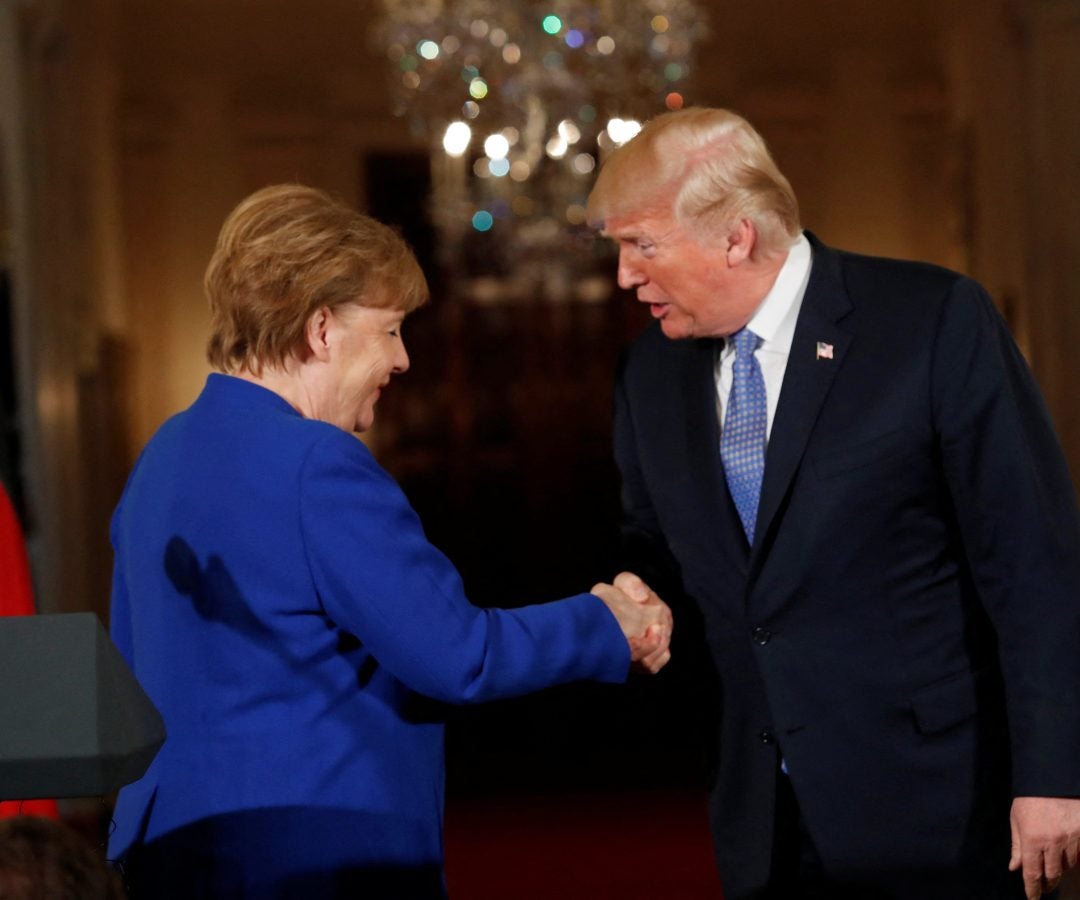 Angela Merkel y Donald Trump