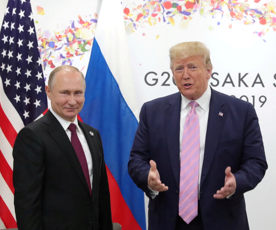 Vladímir Putin y Donald Trump en el G20 de 2019