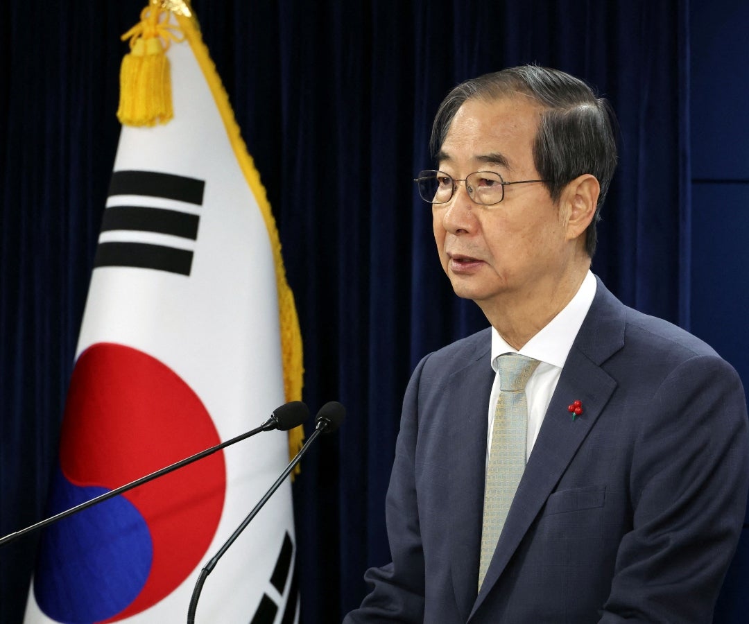 El presidente en funciones de Corea del Sur, Han Duck-soo