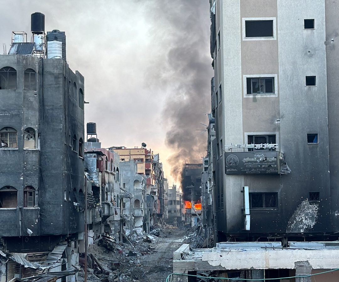 Secuelas de la operación militar israelí en Beit Lahiya, en el norte de la Franja de Gaza