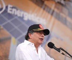 Gustavo Petro, presidente de Colombia, en un discurso oficial Gustavo Petro, presidente de Colombia, en un discurso oficial