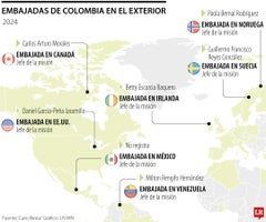 Estas son algunas embajadas y consulados en el exterior