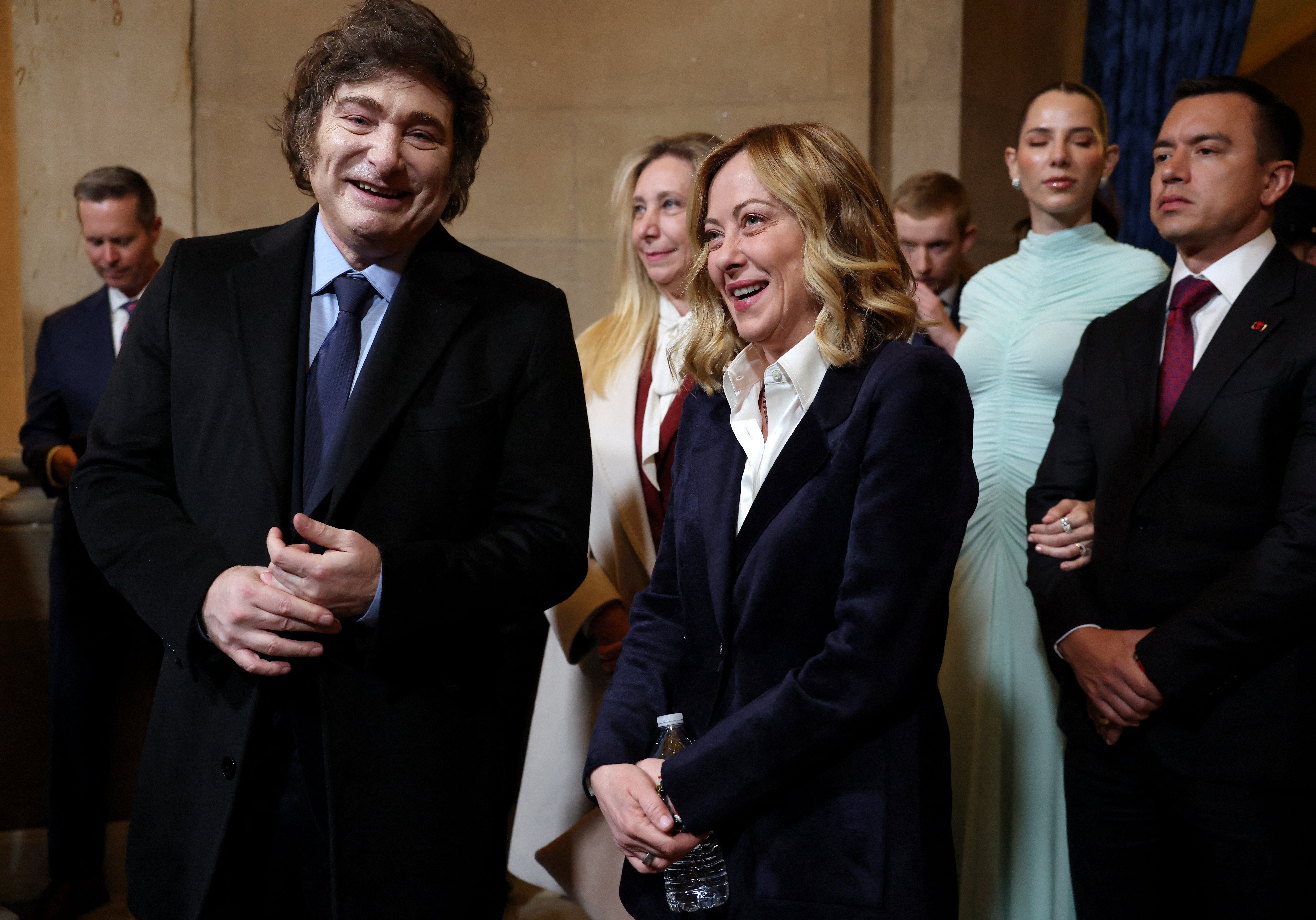 Javier Milei, presidente de Argentina y Giorgia Meloni, primera ministra italiana.