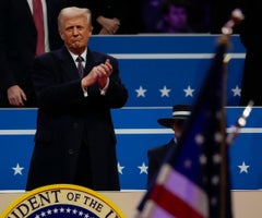 El presidente Donald Trump en un acto público